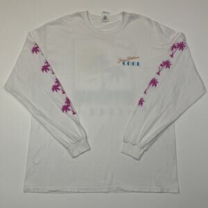 Jonas Brothers Cool Long Sleeve Shirt Mens XL White Palm Tree Graphic